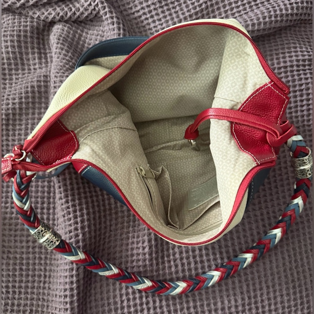 Brighton Barbados Patriotic Red, White, & Blue Shoulder Hobo - Limited Edition - Picture 4 of 7
